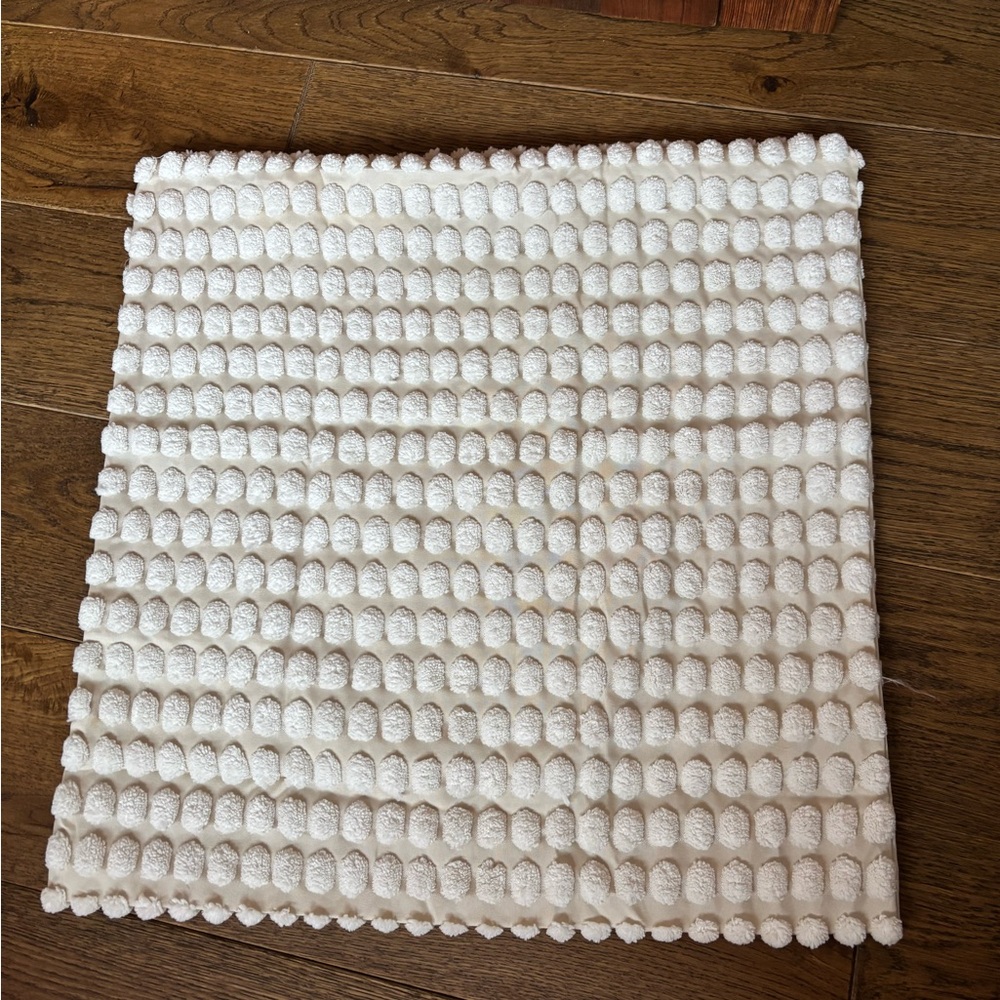 IKEA Boho minimalist Cream Bubble pillow case with puffers